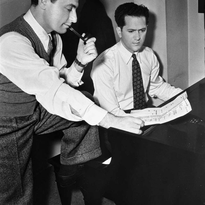 Leo Robin and Ralph Rainger at work.  A classic shot.
