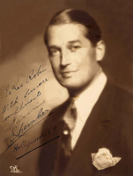 A very young Maurice Chevalier presented Leo with this personally-inscribed photo in 1929 as an expression of his affection and gratitude. Leo gave him the words that he is universally known for: 
